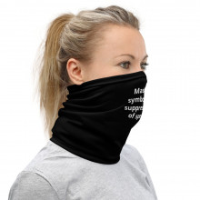 Masks symbolize suppression of speech. color-Black